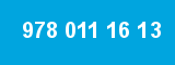 978 011 16 13 978 011 16 13
